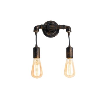 Lutec AMACORD Wandlamp Bruin, 2-lichts