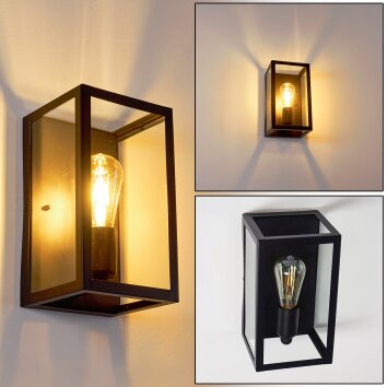 Moatize Wandlamp Zwart, 1-licht