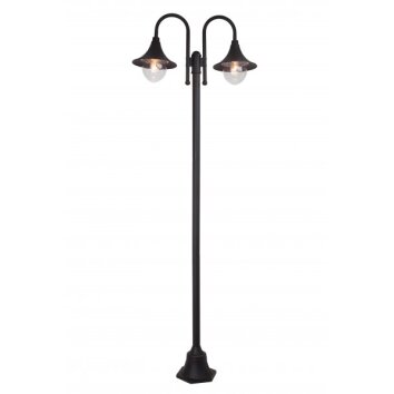 Brilliant Berna Buiten vloer lamp Zwart, 2-lichts