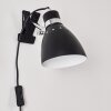 Stranderott Klemlamp Chroom, Zwart, 1-licht