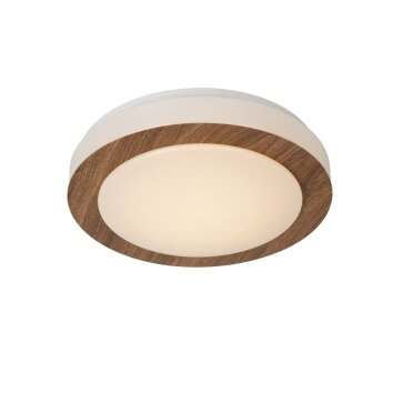 Lucide DIMY Plafondlamp LED Hout donker, 1-licht