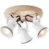 Brilliant Seed Plafondlamp Hout licht, Wit, 3-lichts