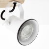 Brilliant Seed Plafondlamp Hout licht, Wit, 3-lichts