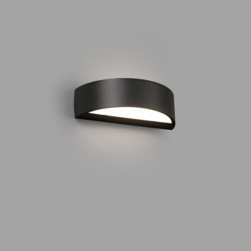 Faro Barcelona Oval Muurlamp Grijs, 1-licht