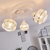 Limassol Plafondlamp Chroom, Wit, 3-lichts