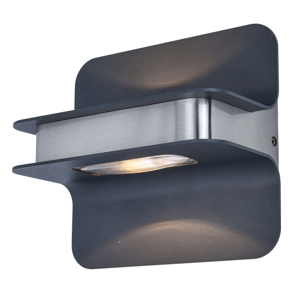 Lutec HILL Buiten muurverlichting roestvrij staal, 1-licht main product photo