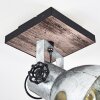 Hora Plafondlamp Hout donker, Zilver, 1-licht