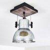 Hora Plafondlamp Hout donker, Zilver, 1-licht