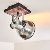 Hora Plafondlamp Hout donker, Zilver, 1-licht