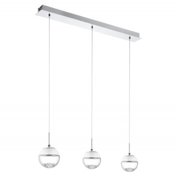 Eglo MONTEFIO 1 Hanglamp LED Chroom, Kristaloptiek, 3-lichts