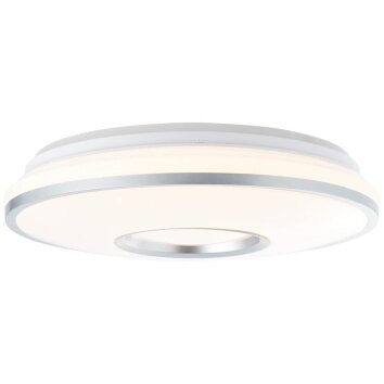 Brilliant Visitation Plafondlamp LED Zilver, 1-licht, Afstandsbediening, Kleurwisselaar