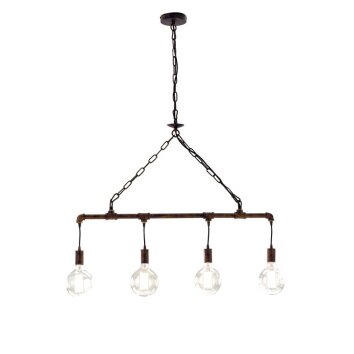 Lutec AMACORD Hanglamp Bruin, 4-lichts