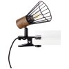 Brilliant Manama Klemlamp Hout donker, Zwart, 1-licht