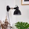 Tilton Wandlamp Nikkel mat, Zwart, 1-licht