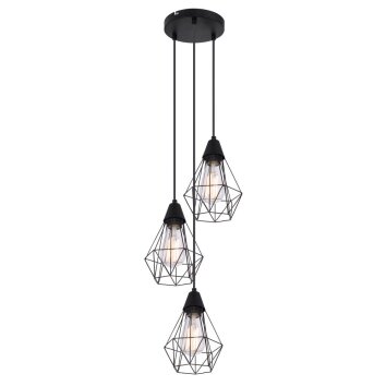 Globo ISABELLA Hanger Zwart, 3-lichts