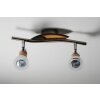 Globo LORD Plafond spot Hout licht, Nikkel mat, 2-lichts