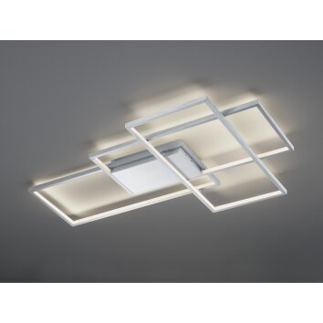 Trio THIAGO Plafondlamp LED Nikkel mat, 1-licht, Afstandsbediening, Kleurwisselaar