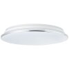 Brilliant Edna Plafondlamp LED Chroom, 1-licht, Afstandsbediening, Kleurwisselaar