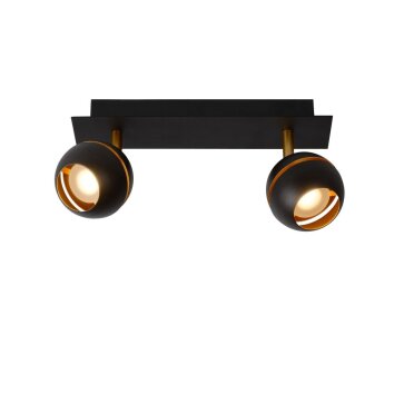 Lucide BINARI Spot LED Zwart, 2-lichts