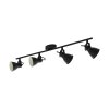 EGLO SERAS Plafond spot LED Zwart, 4-lichts