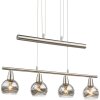 Globo ROMAN Hanger LED Nikkel mat, 4-lichts