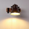 Skodsbol Wandlamp Hout donker, Staal geborsteld, 1-licht