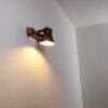 Skodsbol Wandlamp Hout donker, Staal geborsteld, 1-licht