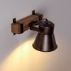 Skodsbol Wandlamp Hout donker, Staal geborsteld, 1-licht