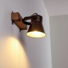 Skodsbol Wandlamp Hout donker, Staal geborsteld, 1-licht