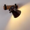 Skodsbol Wandlamp Hout donker, Staal geborsteld, 1-licht