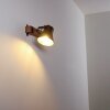 Skodsbol Wandlamp Hout donker, Staal geborsteld, 1-licht