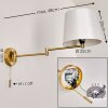 Neuville Wandlamp Messing, 1-licht