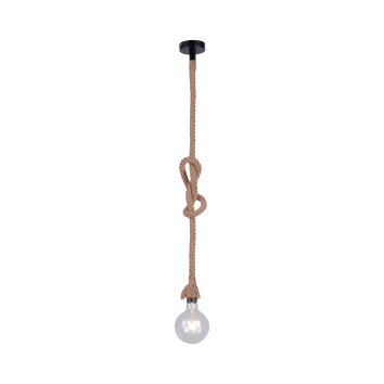 Leuchten-Direkt ROPE Hanglamp Bruin, Zwart, 1-licht