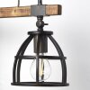 Brilliant Matrix Muurlamp Hout donker, Zwart, 1-licht