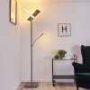 Cazis Staande lamp LED Nikkel mat, 3-lichts