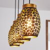 Ventimiglia Hanglamp Zwart-Goud, 4-lichts