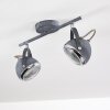 Foverup Plafondlamp Chroom, Grijs, 2-lichts