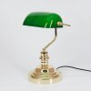 Bankierslamp Goud, Groen, Messing, 1-licht