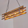 Mallard Hanglamp Hout licht, Zilver, 4-lichts