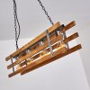 Mallard Hanglamp Hout licht, Zilver, 4-lichts