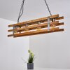 Mallard Hanglamp Hout licht, Zilver, 4-lichts