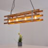 Mallard Hanglamp Hout licht, Zilver, 4-lichts