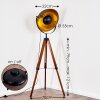 Jupiter Staande lamp Bruin, Hout donker, Zwart, 1-licht