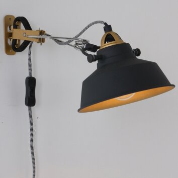 Steinhauer Mexlite Muurlamp Zwart, 1-licht