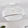 Limassol Plafondlamp Chroom, Wit, 1-licht