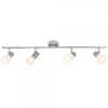 Brilliant Janna Spotbalk plafond Chroom, Wit, 4-lichts