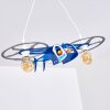 Fiete Hanglamp Blauw, Zilver, 2-lichts