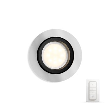 Philips Hue Ambiance White Milliskin Inbouwspot extensie Zilver, 1-licht, Afstandsbediening