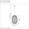 Lucide WOLFRAM Hanglampen Zwart, 1-licht