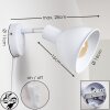 Caney Muurlamp Wit, 1-licht